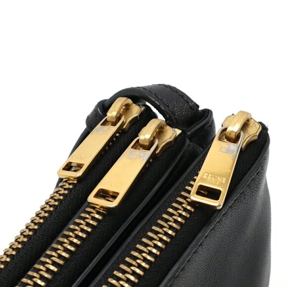 CELINE Black Leather Shoulder Bag - Picture 6 of 8